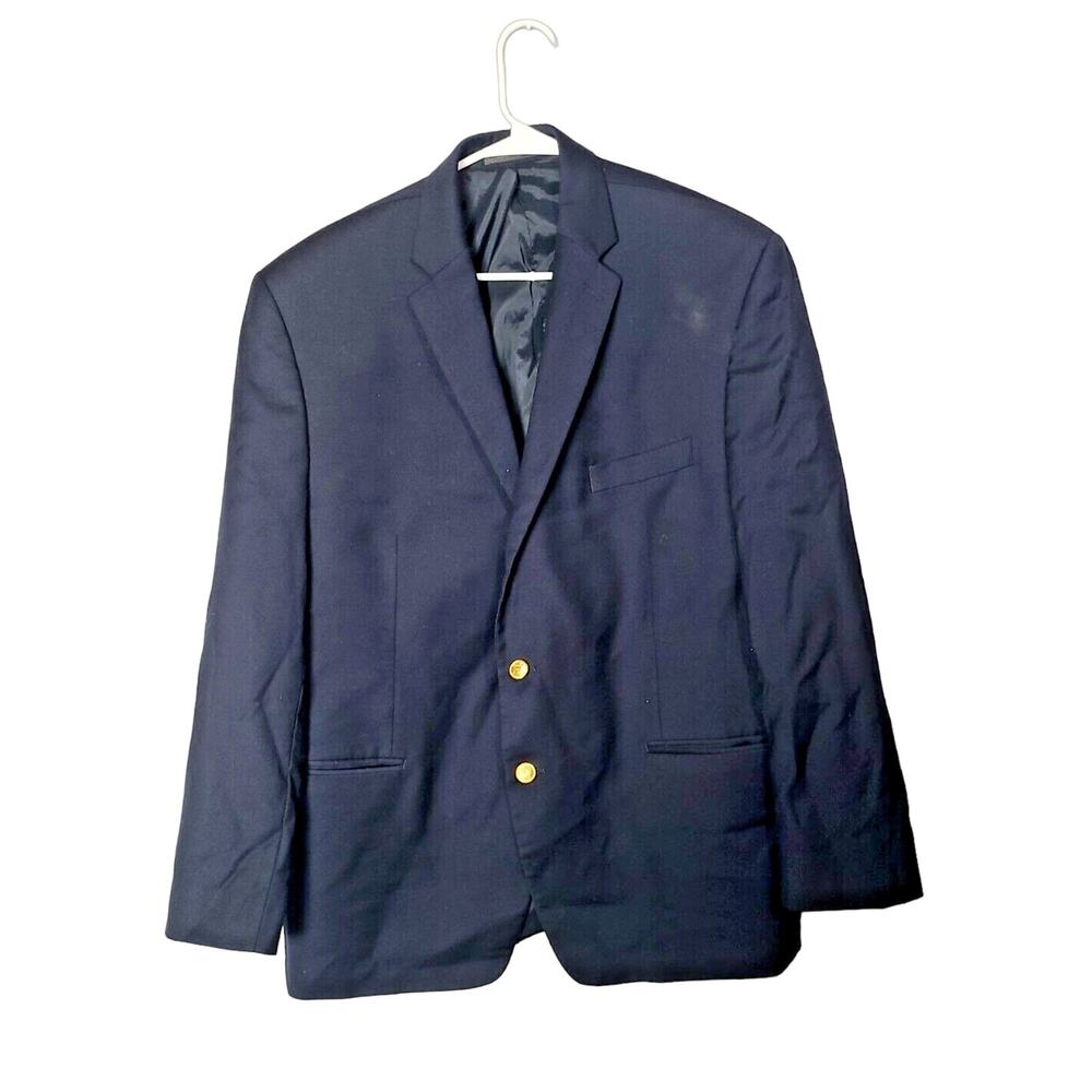 Lauren Ralph Lauren Black 2-Buttons 100% Wool Career Jacket Coat Men's Size 46R